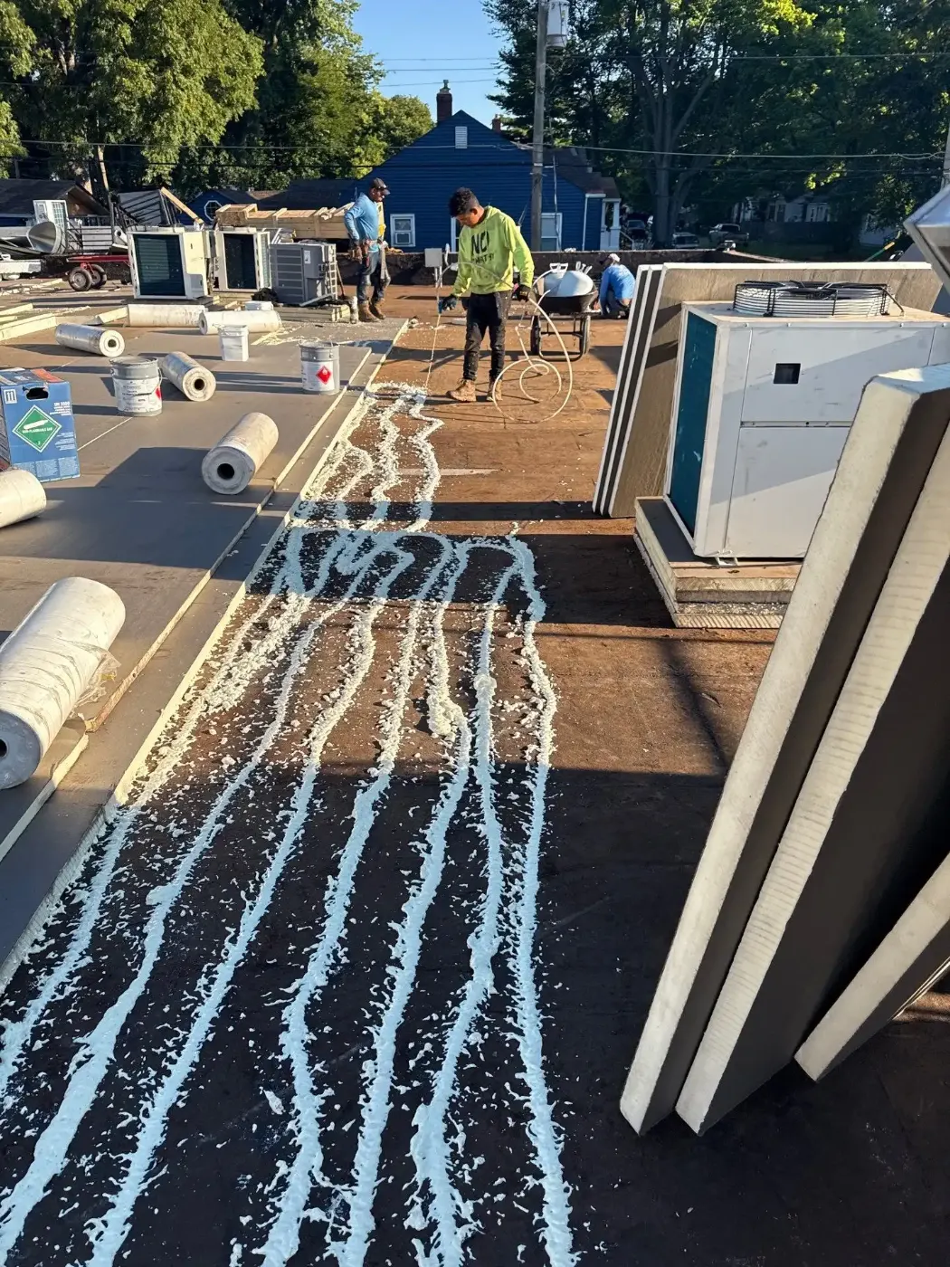 Commercial roof inspection documented in Spiceland